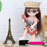 New Arrival 13 Moveable Jointed 16cm Dolls 1/12 Bjd Doll Dress Up with Clothes Shoes Glasses Dolls Toy for Girls Gift