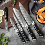 XITUO Damascus Chef Knife VG10 Professional Kitchen Knife Cleaver Cooking Tool Exquisite Plum Rivet G10 Handle 1-5PCS Set Gift