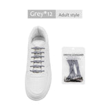 12pcs/lot Silicone Shoelaces Round Elastic Shoe Laces Special No Tie Shoelace for Men Women Lacing Rubber Zapatillas