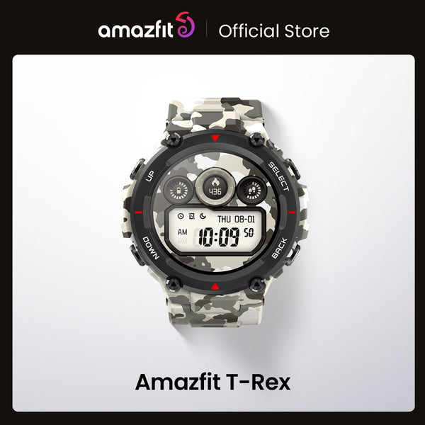New 2020 CES Amazfit T-rex T rex Smartwatch AMOLED Display Smart Watch GPS/GLONASS 20 Days Battery for iOS Android