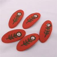 5Pcs/Set2020 Spring And Summer Children&#39;s Hair Clips Plaid Embroidery Polka Dot Baby Cute Hair Accessories