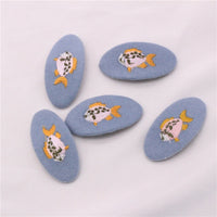 5Pcs/Set2020 Spring And Summer Children&#39;s Hair Clips Plaid Embroidery Polka Dot Baby Cute Hair Accessories
