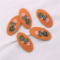 5Pcs/Set2020 Spring And Summer Children&#39;s Hair Clips Plaid Embroidery Polka Dot Baby Cute Hair Accessories