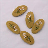 5Pcs/Set2020 Spring And Summer Children&#39;s Hair Clips Plaid Embroidery Polka Dot Baby Cute Hair Accessories