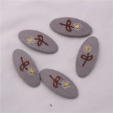 5Pcs/Set2020 Spring And Summer Children&#39;s Hair Clips Plaid Embroidery Polka Dot Baby Cute Hair Accessories