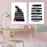 Cover Fashion Books Canvas Art Painting Poster Fashion Book Wall Art Print Modern Iconic Picture Ladies Room Home Wall Decor