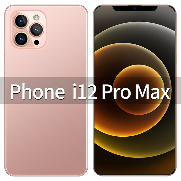 Global Version Unlocked Cellphone i12 Pro Max 12GB+512GB Smartphone 6.7inch U Screen Android 10.0 Celular Mobilephone Smartphone