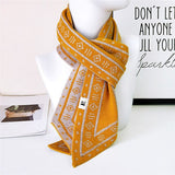 Luxury Brand Female Angled Sharp Houndstooth Warm Long Narrow Small Skinny Neckerchief Knitted Winter Scarf Woman