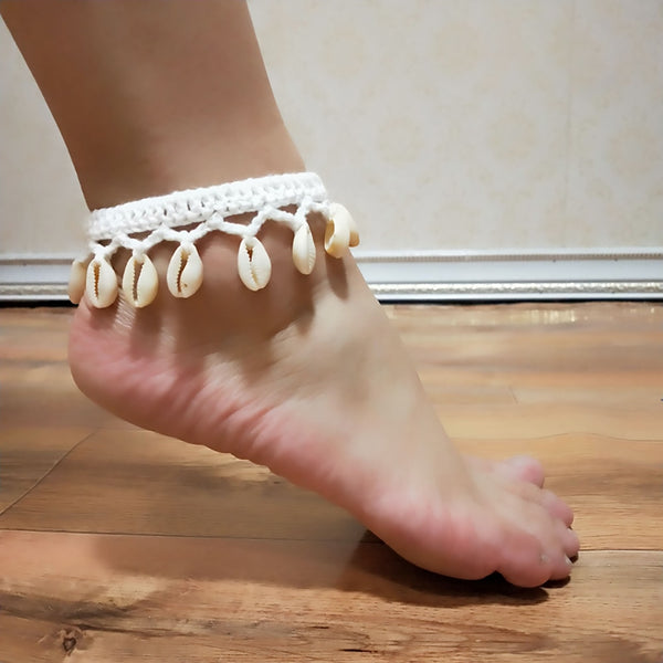 Buy 2 Get 20% Off Summer Women Simple Seashell Anklet Chain Crochet Bohemian Foot Jewelry Beach Anklets On Foot Bracelets
