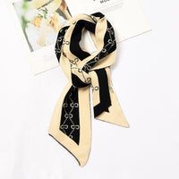 Luxury Brand Female Angled Sharp Houndstooth Warm Long Narrow Small Skinny Neckerchief Knitted Winter Scarf Woman
