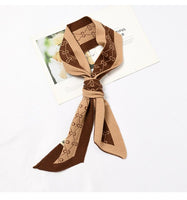 Luxury Brand Female Angled Sharp Houndstooth Warm Long Narrow Small Skinny Neckerchief Knitted Winter Scarf Woman