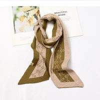 Luxury Brand Female Angled Sharp Houndstooth Warm Long Narrow Small Skinny Neckerchief Knitted Winter Scarf Woman