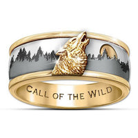 Europe Style Moon Wolf Rings for Women Fashion Classic Punk  Men Ring Vintage Leader of The Pack Accessories Party Jewelry Gift
