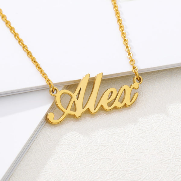 Fashion Custom Name Pendant Necklace With Heart Crown Any Letter Choker Necklace Stainless Steel Women&#39;s Jewelry Christmas Gifts