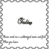 Fashion Custom Name Pendant Necklace With Heart Crown Any Letter Choker Necklace Stainless Steel Women&#39;s Jewelry Christmas Gifts