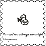 Fashion Custom Name Pendant Necklace With Heart Crown Any Letter Choker Necklace Stainless Steel Women&#39;s Jewelry Christmas Gifts