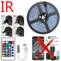 LED Strip Lights RGB 5050 Bluetooth Waterproof WIFI Flexible Lamp Tape DC12V TV BackLight Bedroom Decorate Supports Alexa Google