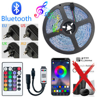 LED Strip Lights RGB 5050 Bluetooth Waterproof WIFI Flexible Lamp Tape DC12V TV BackLight Bedroom Decorate Supports Alexa Google
