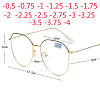 Metal Irregular Polygon Myopia Eyeglasses Women Men Prescription Spectacles Eyewear -0.5 -0.75 -1 -1.25 -1.5 -2 -2.5 -3 -3.5 -4
