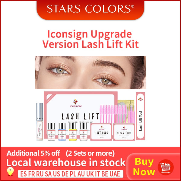 ICONSIGN Upgrade Version Lash Lift Kit Eyelash Lifting Lash Lifting Lashes Curl Eyelash Perm Eyelash Growth For Salon Home Use
