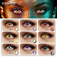 EYESHARE Color Contact Lenses For Eyes 2pcs Anime Cosplay Colored Lenses Blue Red Halloween Lenses Contact Lens Beauty Makeup