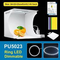 PULUZ 20cm Lightbox Photo Studio box+LED Photography Shadowless Light Lamp Panel Studio Shooting Tent Box Kit &amp;6 Color backdrops