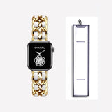 Strap For Apple Watch 7 Band 45MM 41MM 6 5 4 3 2 38 mm 42mm Bracelet Stainless Steel luxury for iWatch series 7 6 se  40mm 44mm