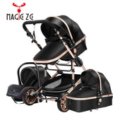 Poussette Stroller 3 in 1 Portable Travel Baby Carriage Folding Prams Aluminum Frame High Landscape Car for Newborn  Babyboomer