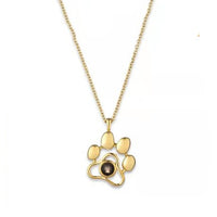 Personalized Customized Pet Photo Dog Paw Necklace Pendant For Men Women Girls Charm Choker Necklace Birthday Jewelry Gift