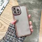 Clear Plating Star Diamond Angel Eyes Phone Case for IPhone 11 12 13 Pro Max XR X XS 7 8 Plus Soft Cover Lens Protection Cases