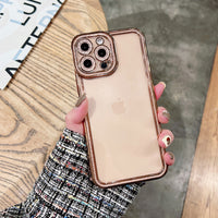 Clear Plating Star Diamond Angel Eyes Phone Case for IPhone 11 12 13 Pro Max XR X XS 7 8 Plus Soft Cover Lens Protection Cases