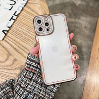 Clear Plating Star Diamond Angel Eyes Phone Case for IPhone 11 12 13 Pro Max XR X XS 7 8 Plus Soft Cover Lens Protection Cases