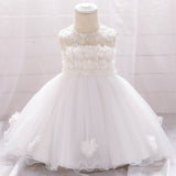 baby girls dresses lace flower kids clothing princess wedding baptism children wear 1 year birthday vestido infantil 6M-4Y