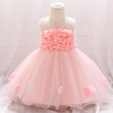 baby girls dresses lace flower kids clothing princess wedding baptism children wear 1 year birthday vestido infantil 6M-4Y