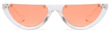 Cool 2022 Half Frame Cat Eye Sunglasses  Women Fashion Brand Designer Eyewear Candy Colors Lens Sun Glasses Mirror UV400