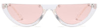 Cool 2022 Half Frame Cat Eye Sunglasses  Women Fashion Brand Designer Eyewear Candy Colors Lens Sun Glasses Mirror UV400