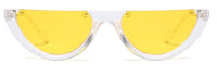 Cool 2022 Half Frame Cat Eye Sunglasses  Women Fashion Brand Designer Eyewear Candy Colors Lens Sun Glasses Mirror UV400