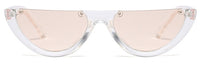 Cool 2022 Half Frame Cat Eye Sunglasses  Women Fashion Brand Designer Eyewear Candy Colors Lens Sun Glasses Mirror UV400