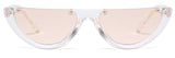 Cool 2022 Half Frame Cat Eye Sunglasses  Women Fashion Brand Designer Eyewear Candy Colors Lens Sun Glasses Mirror UV400