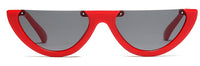 Cool 2022 Half Frame Cat Eye Sunglasses  Women Fashion Brand Designer Eyewear Candy Colors Lens Sun Glasses Mirror UV400