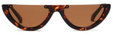 Cool 2022 Half Frame Cat Eye Sunglasses  Women Fashion Brand Designer Eyewear Candy Colors Lens Sun Glasses Mirror UV400