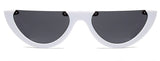 Cool 2022 Half Frame Cat Eye Sunglasses  Women Fashion Brand Designer Eyewear Candy Colors Lens Sun Glasses Mirror UV400