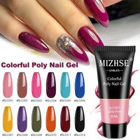 MIZHSE 30ml Poly Nail Gel Finger Extension Quick Extension Poly-gel Semi Permanent Gel Soak Off UV Gel Nail Polish For Nail Art