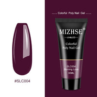 MIZHSE 30ml Poly Nail Gel Finger Extension Quick Extension Poly-gel Semi Permanent Gel Soak Off UV Gel Nail Polish For Nail Art