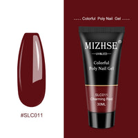 MIZHSE 30ml Poly Nail Gel Finger Extension Quick Extension Poly-gel Semi Permanent Gel Soak Off UV Gel Nail Polish For Nail Art