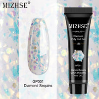 MIZHSE 30ml Poly Nail Gel Finger Extension Quick Extension Poly-gel Semi Permanent Gel Soak Off UV Gel Nail Polish For Nail Art