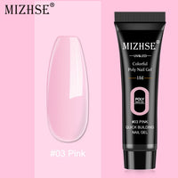 MIZHSE 30ml Poly Nail Gel Finger Extension Quick Extension Poly-gel Semi Permanent Gel Soak Off UV Gel Nail Polish For Nail Art