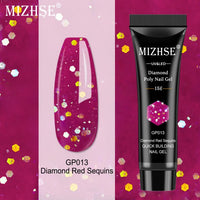 MIZHSE 30ml Poly Nail Gel Finger Extension Quick Extension Poly-gel Semi Permanent Gel Soak Off UV Gel Nail Polish For Nail Art
