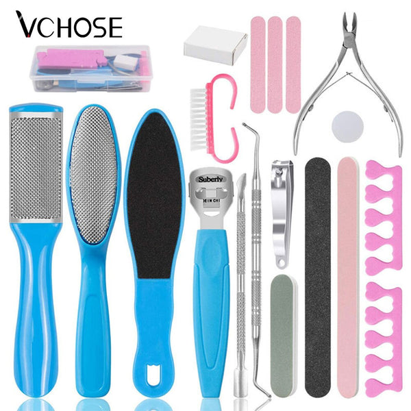Professional Pedicure Tools Kit Stainless Dead Hard Skin Callus Remover Scraper Pedicure Rasp Foot Care Tools Pedicure Set