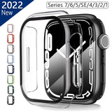 Glass + Cover For Apple Watch case 7/6/SE/5/4/3/2/1 iWatch 42mm 38mm bumper Tempered Glass for apple watch 44mm 40mm 45mm 41mm